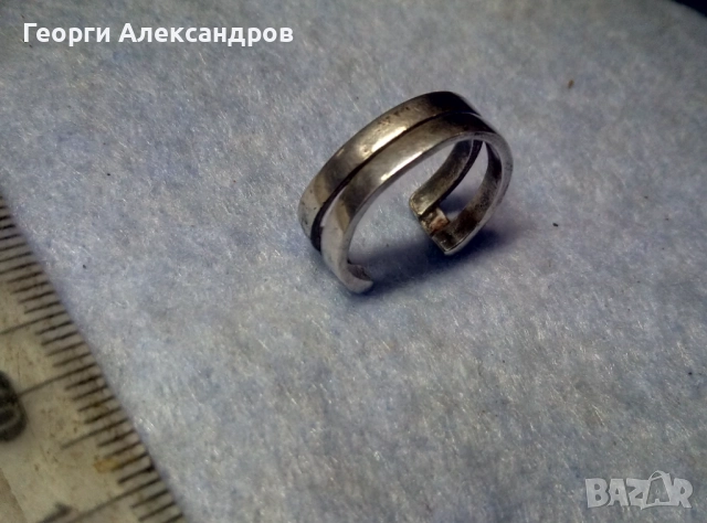 Шармантен СРЕБЪРЕН ПРЪСТЕН Подходящ и За ПРЪСТ на КРАК Оксидирано СРЕБРО 925 Ажурна ръчна изработка, снимка 7 - Антикварни и старинни предмети - 52776023