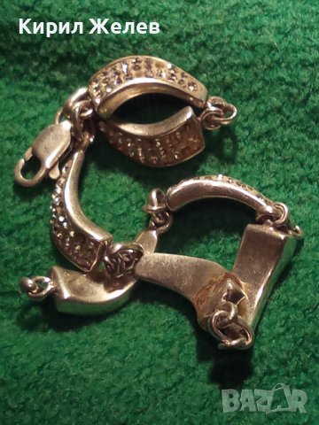 СКЪПОЦЕННА СРЕБЪРНА ФЕШЪН АРТ ГРИВНА СРЕБРО 925 с ЦИРКОНИ 25621, снимка 2 - Гривни - 35769808