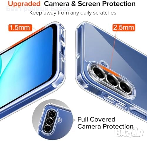 Нов Калъф + 2 стъкла за Samsung Galaxy A17, военна защита, прозрачен кейс, снимка 5 - Калъфи, кейсове - 51681347