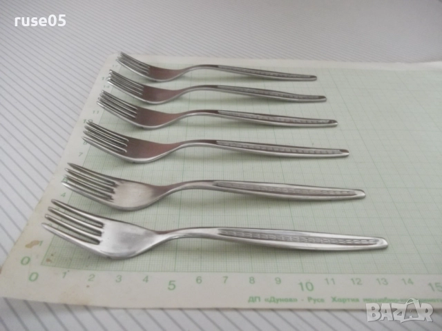 Лот от 6 бр. вилици от "☭ В. Търново" от соца, снимка 2 - Прибори за хранене, готвене и сервиране - 51555537