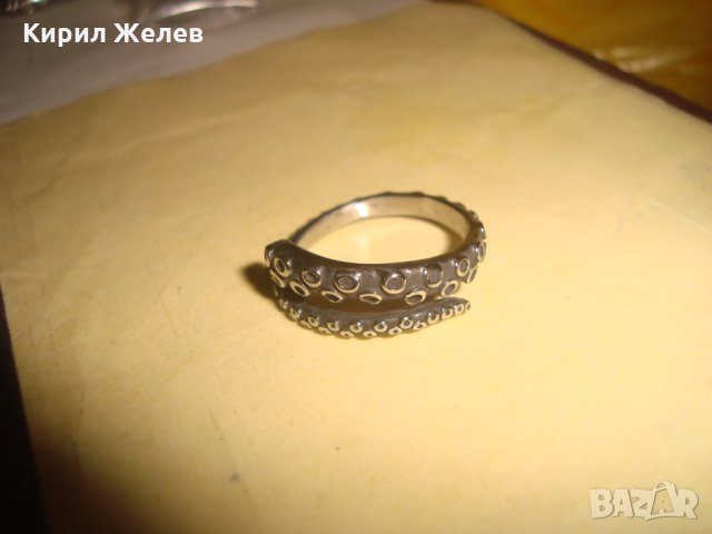 ЗМИЕВИДЕН ОКСИДИРАНА НЕРЪЖДАЕМА СТОМАНА МОДЕН АРТ ПРЪСТЕН 24981, снимка 7 - Пръстени - 34529041