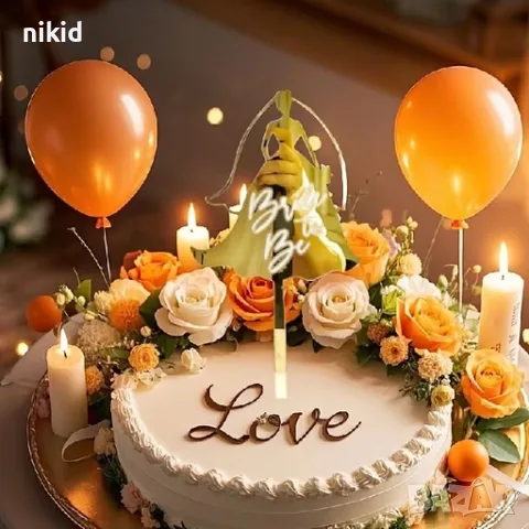 4 вида Bride to be Златист топер украса табела за сватбена сватба торта парти Моминско парти, снимка 3 - Други - 55839703