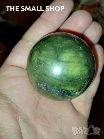 Сфера топка от зелен нефрит жадеит, снимка 6 - Декорация за дома - 48092561