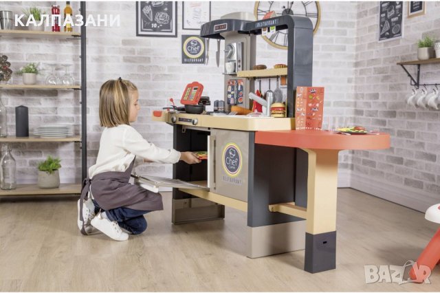 Детска двулицева кухня Smoby - Ресторант 3032163123033, снимка 3 - Други - 36001456