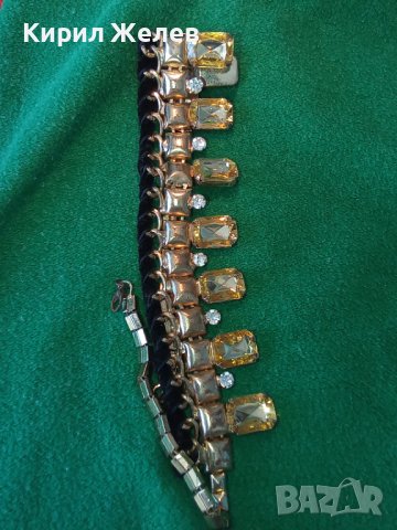 БОГАТА ОГЪРЛИЦА ПОЗЛАТА КАМЪНИ ЦИТРИН и ЦИРКОН РАЗКОШ 13853, снимка 9 - Колиета, медальони, синджири - 29771834
