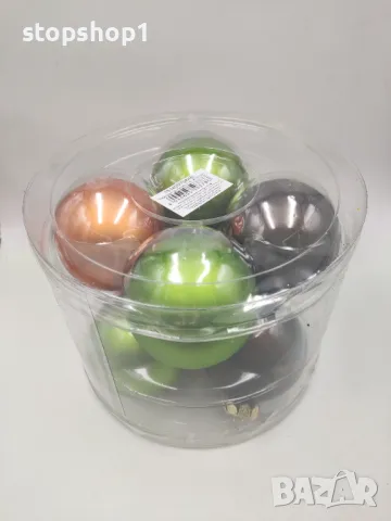 Стъклени Коледни топки украса 8броя Christmas , снимка 4 - Декорация за дома - 48015633