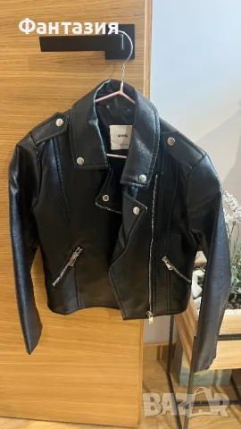 Черно кожено яке Sinsay, снимка 1