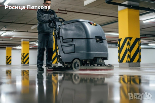 Машинно почистване на халета, гаражи и сгради - Пловдив