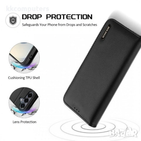 DUX DUCIS Hivo Кожен Калъф за Samsung S26+ - Кравешка кожа, RFID защита, Портфейл, Стойка, снимка 4 - Калъфи, кейсове - 53705567