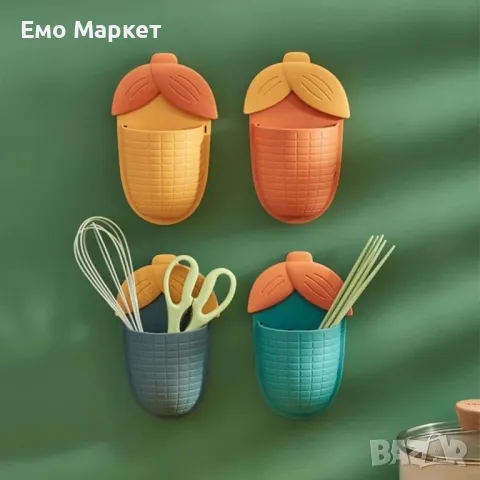 Практичен стенен органайзер за принадлежности във формата на царевица., снимка 8 - Други - 48930345