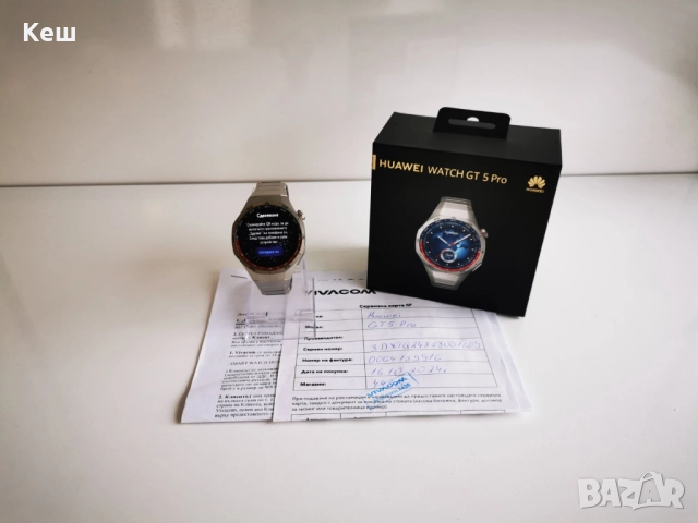 Смарт часовник Huawei Watch GT5 Pro, 46 mm, Titanium(гаранция)