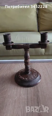 свещник от дърво , снимка 1