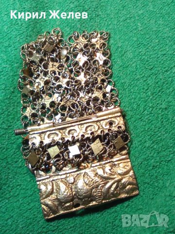 17-18 ВЕК САЧАНЕНА СРЕБЪРНА с ЖИВАЧНА ПОЗЛАТА ВЪЗРОЖДЕНСКА ПЛЕТКА ЕТНО - ГРИВНА РЪЧЕН УНИКАТ 20579, снимка 2 - Антикварни и старинни предмети - 33215737