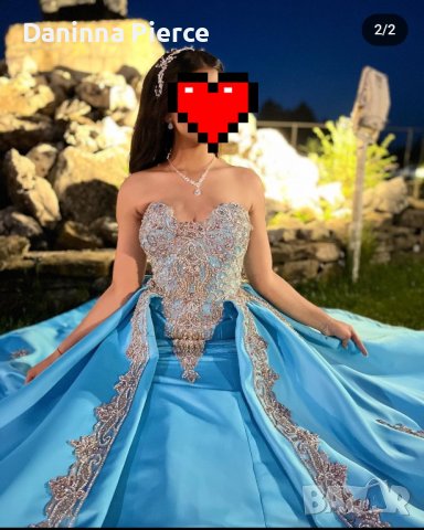 Красива бална рокля в синьо