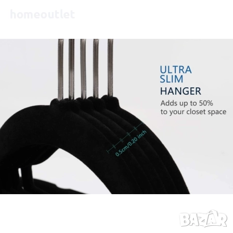 ПРОМОЦИЯ Кадифени закачалки с лента за аксесоари (к-кт от 54 бр.) X0016LGNTR, снимка 7 - Закачалки - 51654368