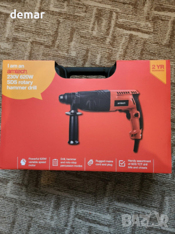 Amtech Ударна бормашина, с кабел 2,4 м, 3 режима,(230V, 620W, 1250RPM), снимка 11 - Бормашини - 44511004