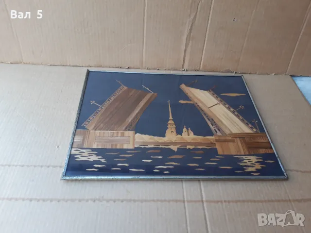 Картина , пано САНКТ ПЕТЕРБУРГ , Нева , Адмиралтейство СССР