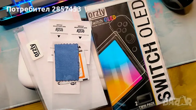 Orzly Essential Pack за Nintendo Switch OLED – пълен комплект аксесоари, снимка 7 - Аксесоари - 56109324