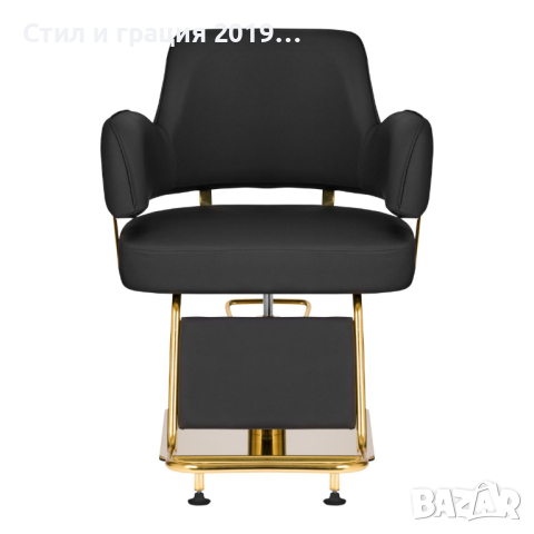 Фризьорски стол Linz Gold - бял/черен/сив, снимка 4 - Фризьорски столове - 44840343