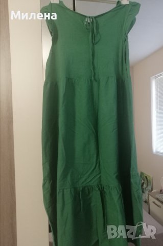 Зелена миди рокля, снимка 1 - Рокли - 41979029