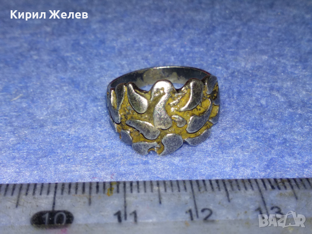 КРАСИВО ОРНАМЕНТИРАН СРЕБЪРЕН ПРЪСТЕН ОКСИДИРАНО СРЕБРО ВИСОКА ПРОБА РЪЧНА СТАРА ИЗРАБОТКА 43796, снимка 14 - Антикварни и старинни предмети - 44664253