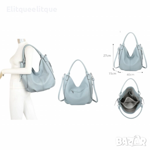 Стилна и просторна дамска чанта тип "торба", снимка 5 - Чанти - 52353500