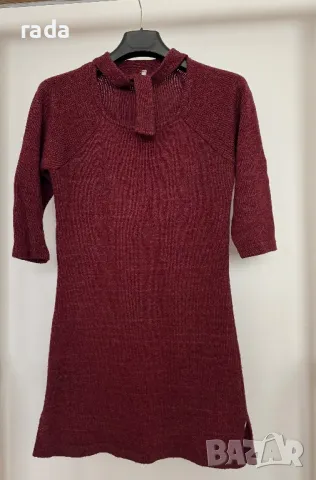 Пуловер, цвят бордо, снимка 2 - Туники - 49672241