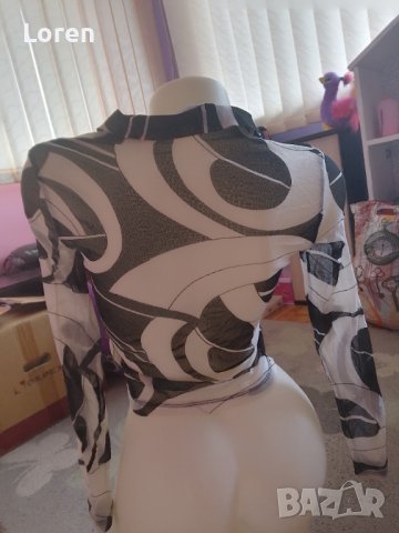 Дамска прозираща блузка , снимка 3 - Блузи с дълъг ръкав и пуловери - 41356598