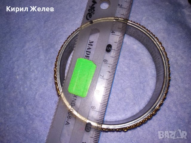 КРИСТАЛНА ПОЗЛАТЕНА и ПОСРЕБРЕНА КРАСИВА РЕТРО ГРИВНА от БЛАГОРОДНА СТОМАНА 70631, снимка 4 - Гривни - 41202067