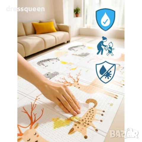 4853 "Термоизолираща постелка за игра: Меко и топло кътче за лазене от XPE пяна", снимка 5 - Други - 53709396