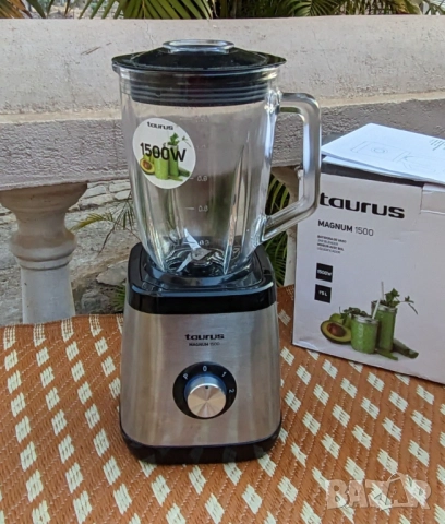 Мощен блендер 1500W за разбиване на лед със стъклена кана 1.5 литра, снимка 4 - Блендери - 51613355