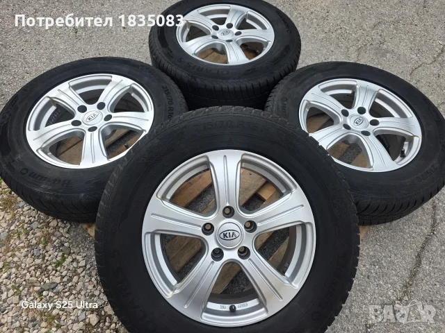 Лети джанти 16ки 5х114.3 Kia + зимни гуми 215/70/16 Barum