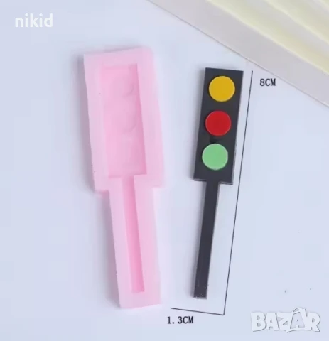 Светофар силиконов молд форма фондан украса декор