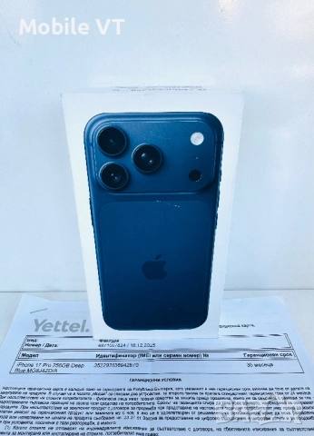 НОВ! НОВ! iPhone 17 Pro 256GB Deep Blue ГАРАНЦИЯ 36 Месеца!, снимка 3 - Apple iPhone - 52854502