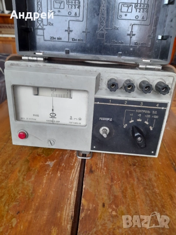 Стар уред за измерване на земно съпротивление М416, снимка 4 - Антикварни и старинни предмети - 53192075