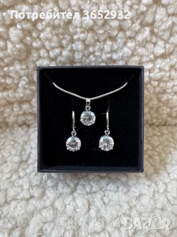 Комплект колие + обици, снимка 1
