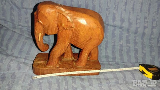 Дървено слонче, снимка 3 - Антикварни и старинни предмети - 41349620