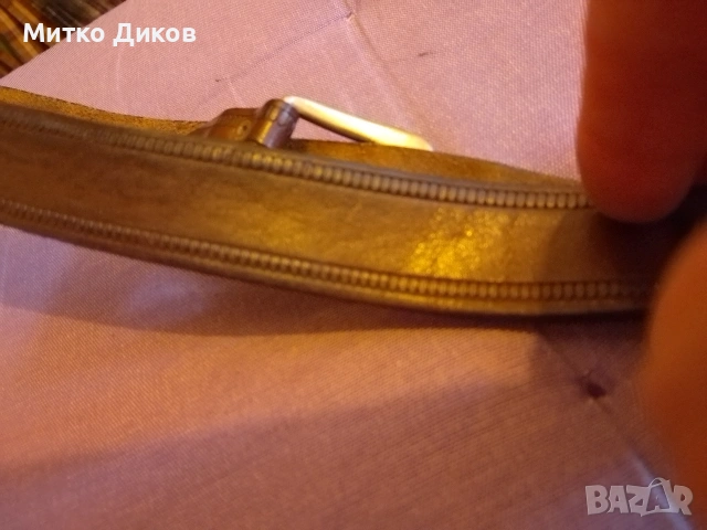 Колан естествена кожа дълъг отличен широк 3 см и дълъг 127 см, снимка 5 - Колани - 53498804