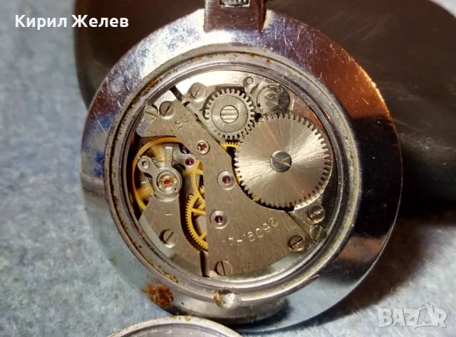 RAKETA MADE in USSR Стар РУСКИ ДЖОБЕН ЧАСОВНИК РАКЕТА СССР РЯДЪК МОДЕЛ ФУНКЦИОНИРАЩ 48691, снимка 4 - Джобни - 48073997