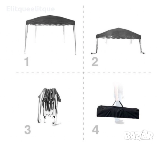 Шатра Muhler 300x300xH260cm – Стабилност и стил за открито удоволствие, снимка 4 - Други стоки за дома - 52184934