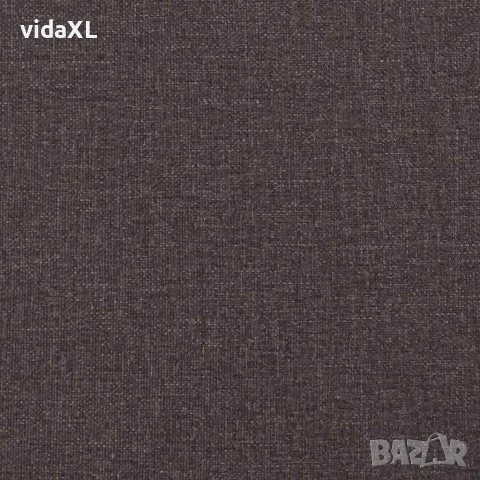 vidaXL Пейка с облегалка, тъмнокафява, 120x62x75,5 см, плат, снимка 7 - Дивани и мека мебел - 56147437