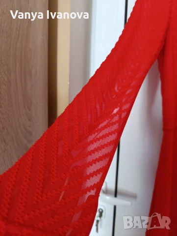 H&M дълга червена рокля за повод, снимка 14 - Рокли - 51089344