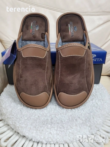 Нови мъжки пантофи - кафе, снимка 3 - Мъжки чехли - 53134154