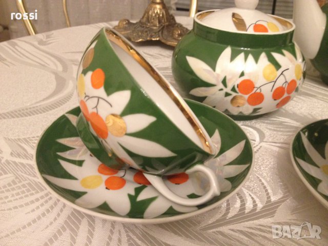 Руски порцелан Дулево Сервиз за чай кафе нов пълен комплект, снимка 9 - Антикварни и старинни предмети - 39519782