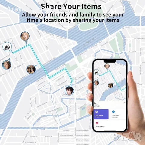 Smart Finder Bluetooth трекер за iPhone – комплект 2 броя, черен и бял, снимка 3 - Аксесоари за Apple - 55841960