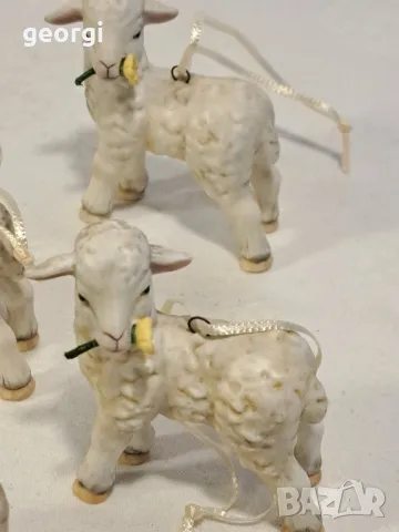 коледни порцеланови фигурки агънца Goebel 6/6, снимка 2 - Колекции - 48076216