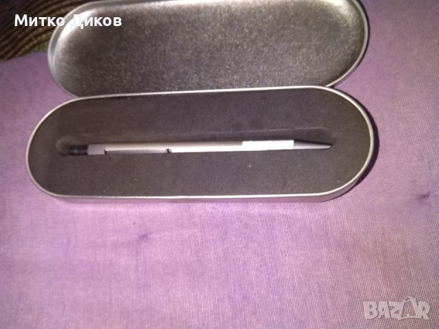 химикалка метална  нова №5 в кутия метална подаръчна