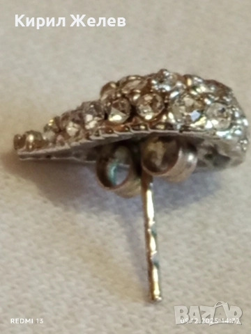 Красиви сребърни обеци с ювелирно инкрустирани брилянти елегантен дизайн 41472, снимка 7 - Обеци - 52707900