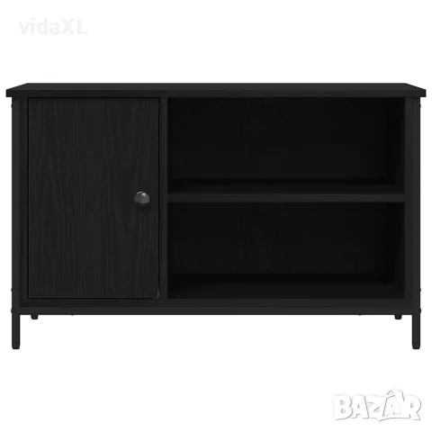 vidaXL ТВ шкаф 80 x 40 x 50 cm Черен дъб Инженерна дървесина, снимка 6 - Секции и витрини - 56148356