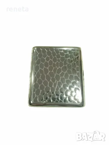 Табакера, Метална, Обикновени цигари, Сребриста, снимка 1